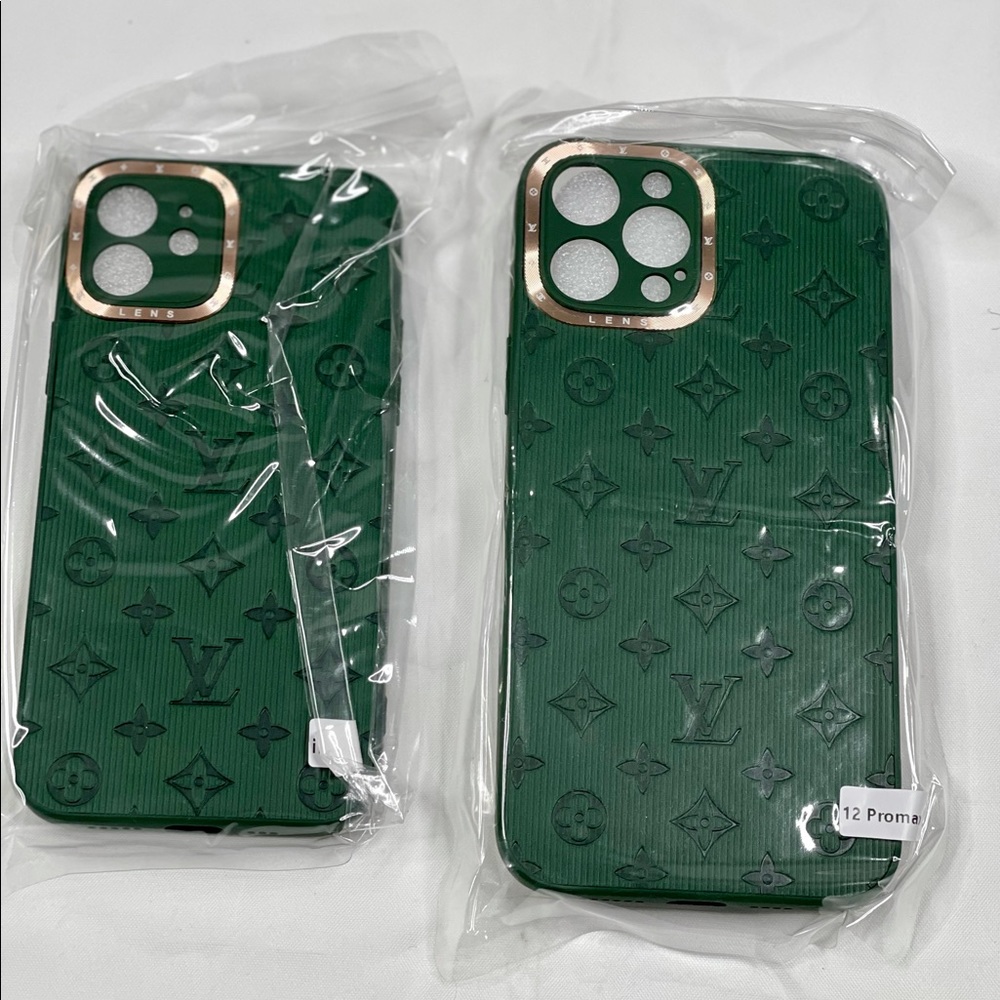 Green LV IPhone 12 & 12 Pro Max Cases